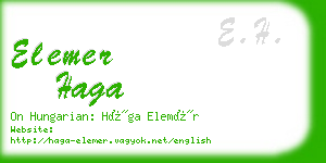 elemer haga business card